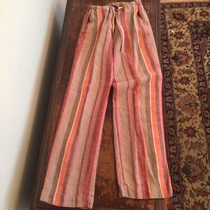 Boden Striped Linen Pants